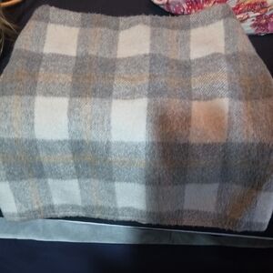 Blu Ivy Gray and Cream Plaid MiniSkirt